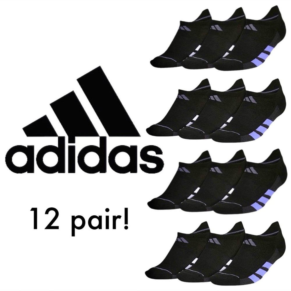 - Adidas 12 Pair All Day Training Arch Compression Climacool No Show Socks! NEW!
